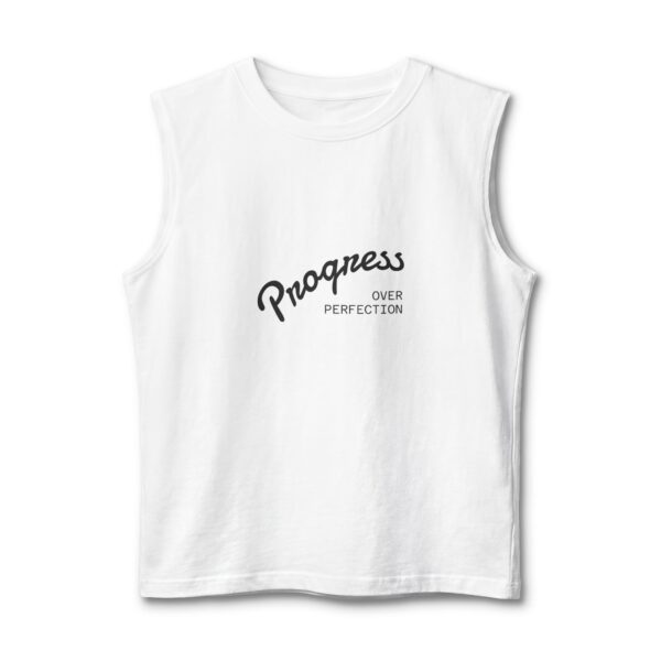 Progress Over Perfection Muscle Tank — Motivational Workout Tank Top