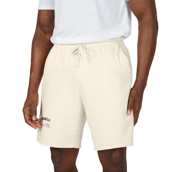 Fleece Sweat Shorts — "Progress" Script Casual Lounge Shorts