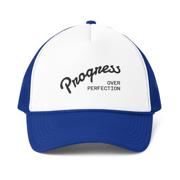 Trucker Cap — "Progress Over Perfection" Mesh-Back Hat