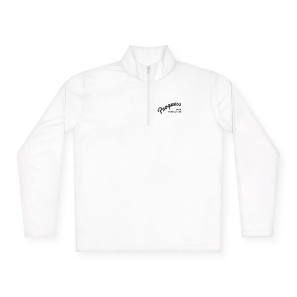Quarter-Zip Pullover — 'Progress' Minimal Logo Chest Pullover