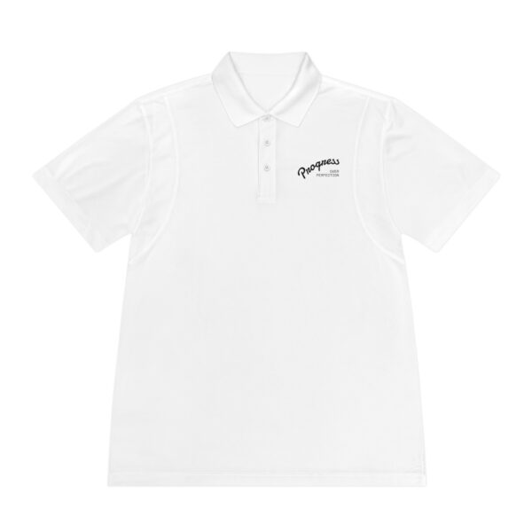 Men's Sport Polo - Minimal 'Progress' Chest Logo Performance Golf Shirt
